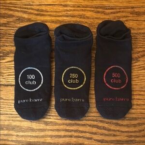 Pure Barre Black Hosiery & Socks with Unique Circular Designs